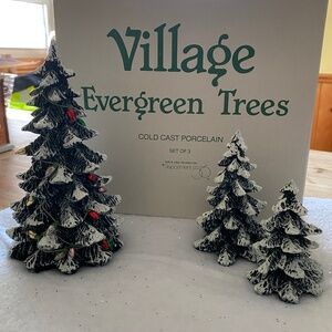 Department 56 - set (3) of Christmas Trees